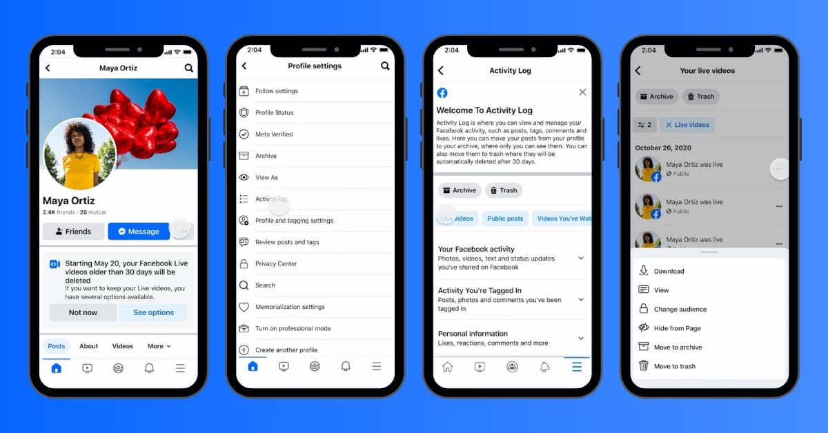 Facebook supprime les lives après 30 jours