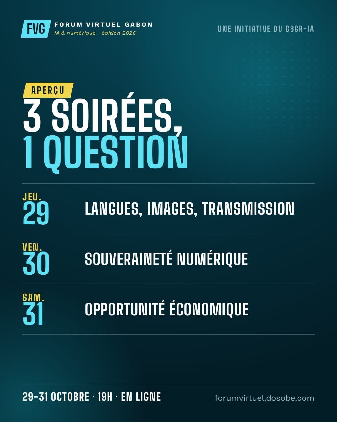 Forum Virtuel Gabon : trois soirées pour penser la culture à l'ère de l'IA